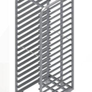 ESPIGUERO ABIERTO DE ACERO INOXIDABLE 18 CHAROLAS