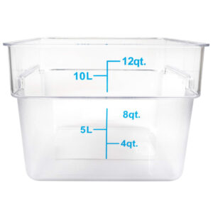 CONTENEDOR CUADRADO CON TAPA ROJA 12 QT