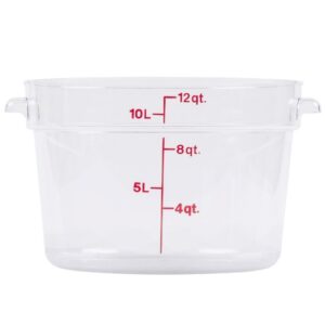 CONTENEDOR REDONDO CON TAPA ROJA 12 QT