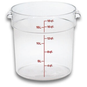 CONTENEDOR REDONDO CON TAPA ROJA 18 QT