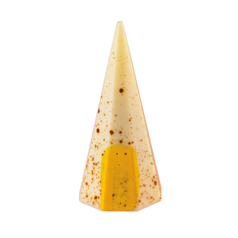 MOLDE POLICARBONATO PARA CHOCOLATE PIRAMIDE OCTAGONAL MARTELLATO