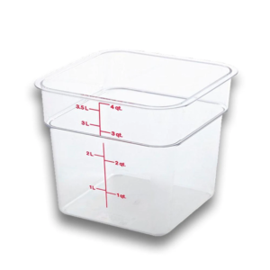CONTENEDOR CUADRADO CON TAPA BLANCA 4 QT